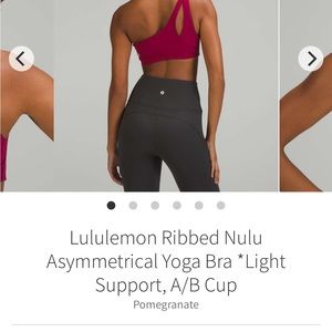 Lululemon asymmetrical bra